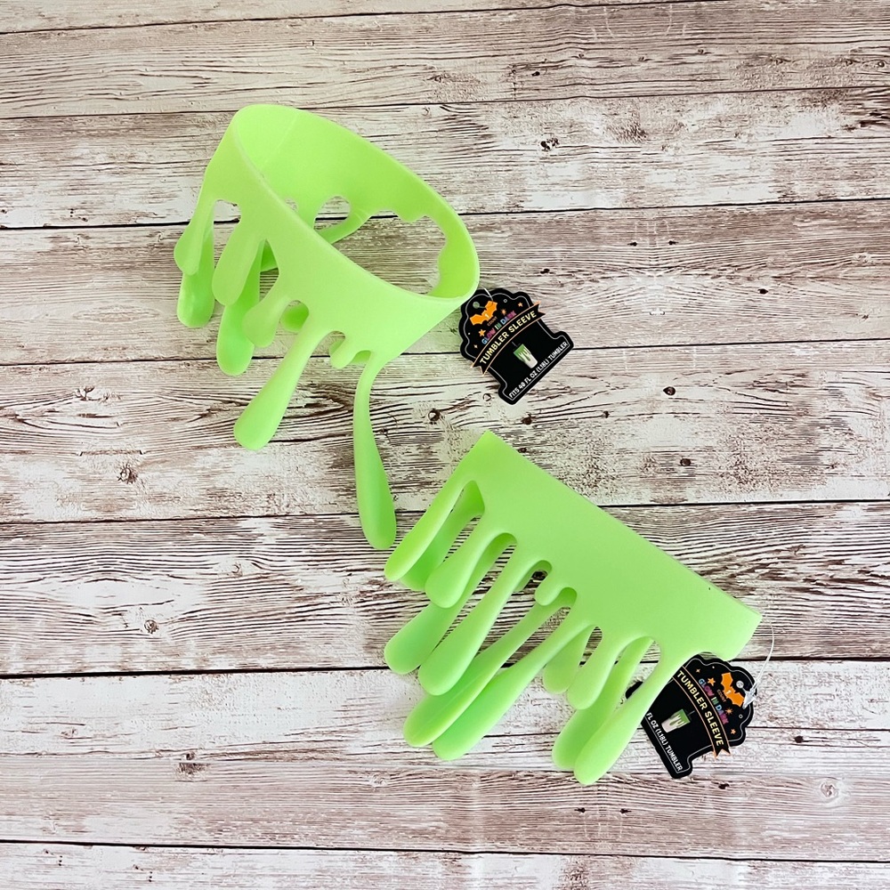 Target Bullseye Glow In The Dark Slime Tumbler Grip Sleeves Set of 2🎀